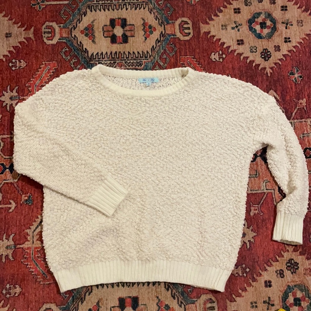 She + Sky Cream Sweater
